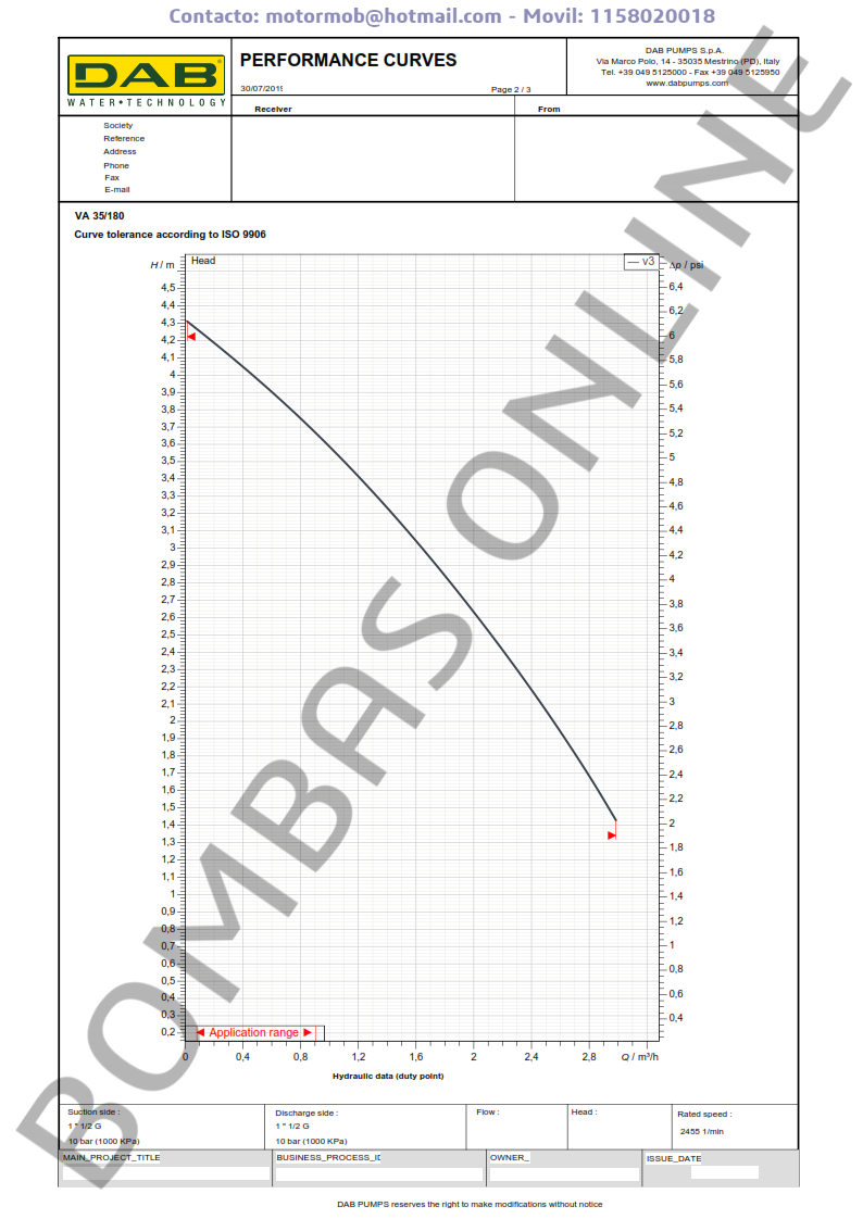 Bomba Circuladora DAB VA 35/180 – Monofasica – Precio