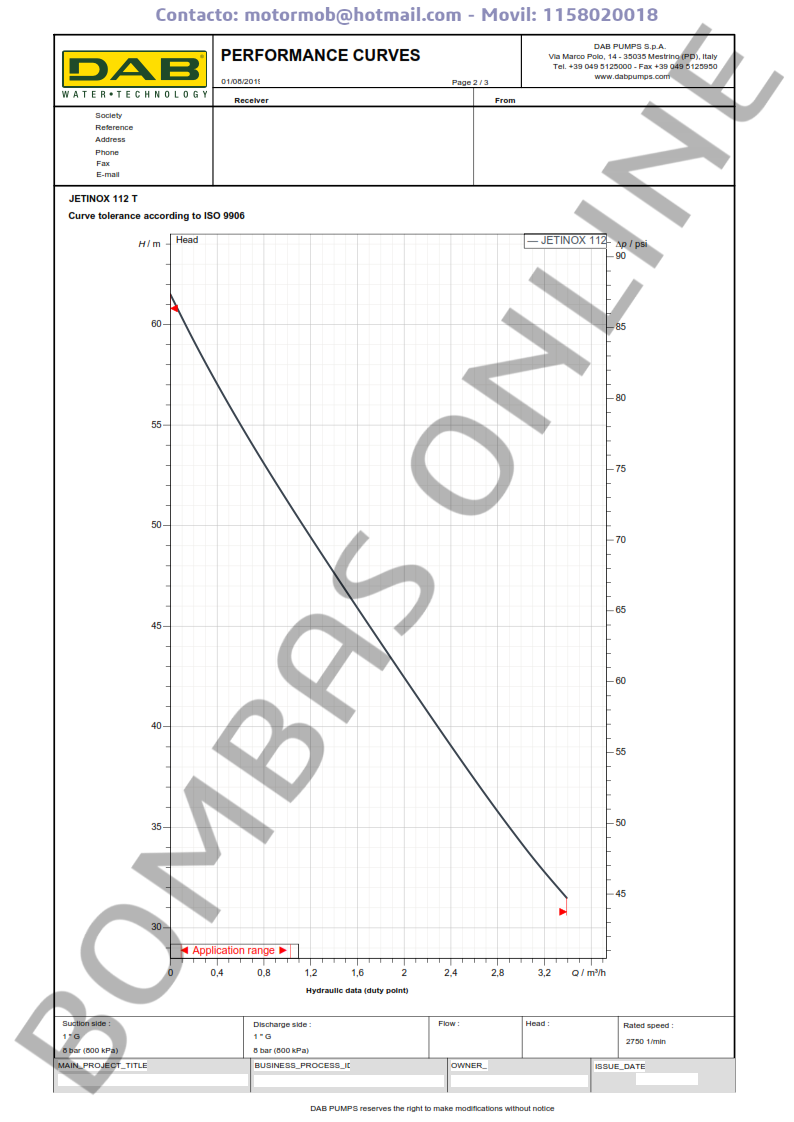 Bomba Autocebante DAB JETINOX 112 T – Trifasica – Precio