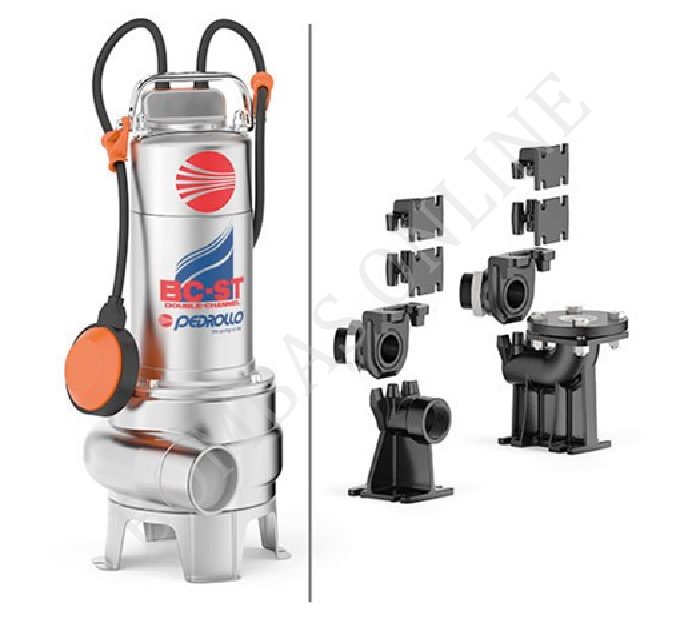 BOMBA DESAGOTE CLOACAL ACERO INOXIDABLE PEDROLLO BC 15/50-ST – 1,5 HP TRIFASICA – PRECIO